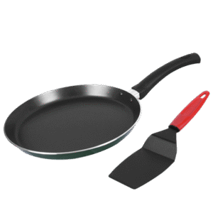 Ronde Crêpepan 24 cm – smaragdgroen, anti-aanbaklaag
